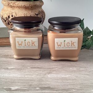 2 Wick Jar Candle Sugared Coffee Cake 15 Oz New Wooden Wick Made In USA